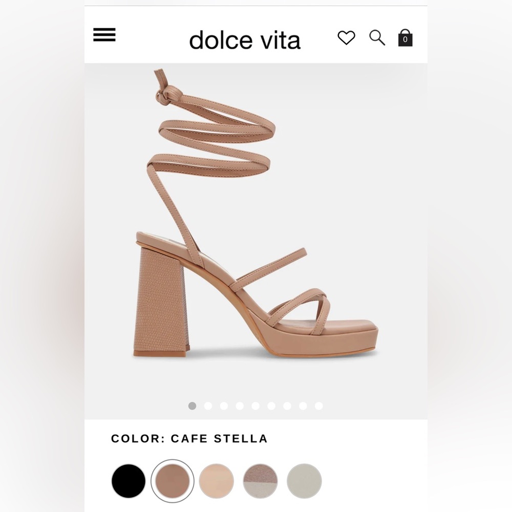 Brand new, never worn and in original box tan dolce vita heels size 8.5